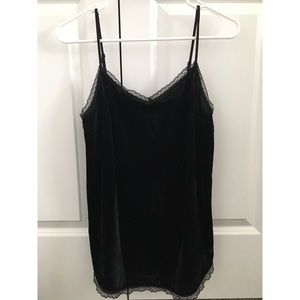 Black velvet cami size small